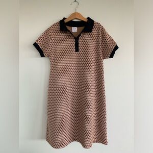 Zara Girls A-line Retro Knit Polo Pattern Dress - Size 13-14